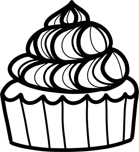 Cupcake Sketch Illustration